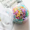 Élastiques à cheveux sans couture en quatre couleurs dans un pot en plastique - Boîte De Style Printanier Régulier (environ 1000 Pièces)