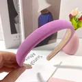 Cerchietto minimalista in spugna viola per donna con fodera antiscivolo in tessuto - Lavanda