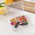 Bunte Mini-Haarclips mit Punkten in einer transparenten Organizer-Box für Mädchen - Wassertropfen-Stil