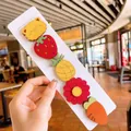 Cute cartoon hair stickers set for girls with cat strawberry and carrot designs - Cat And Pineapple