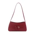 Sac sous l'aisselle rouge en similicuir avec boucle dorée et détail de sangle nouée - Rouge