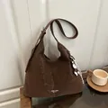 Brown leopard print large tote bag in suede with adjustable strap and cute puppy charm - With Pendant / Brown