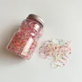 Jar of high elastic colorful disposable hair ties with clear multi-color rubber bands - Multicolor Canned Set
