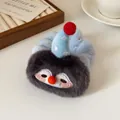 Süßer Plüsch-Haargummi mit Cartoon-Motiv und gepunktetem Hut-Detail für Damen - Blauer Pinguin Plüsch Haargummi