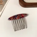 Elegante pettine per capelli in acetato floreale per lo styling di acconciature da donna - Multicolore Scuro