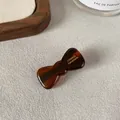 Pinza para el pelo con lazo de carey en marrón ámbar hecha a mano en acetato - Carey Marrón Oscuro