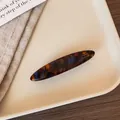 Classic tortoise shell acetate hair clip with elegant gold France Handmade lettering - Blue-Brown