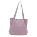 Sac fourre-tout violet en toile de grande capacité avec boucle mode et texture nylon - Violet