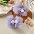 Plush light purple wristbands with cartoon big eyes for washing face without wetting sleeves - Purple Plush Style