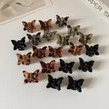 Lot de 20 mini pinces à cheveux papillon avec motifs léopard et couleurs assorties - Modèle Papillon