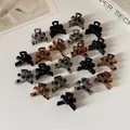 Lot de pinces à cheveux à nœuds en léopard et marbre pour diverses coiffures - Style Noeud