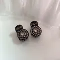 Pack de dos mini pinzas para el cabello en gris con brillantes cristales para mujer - Diamantes de Imitación Gris