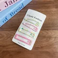 Set of four candy-colored hair clips with pastel dots and stripes for girls - Pink White Polka Dot