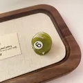 Mini green billiards billiard ball hair claw clip featuring number six in acetate finish - Fruit Green 6