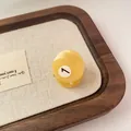Molletta per capelli in acetato giallo design biliardo numero 1 per frangia - Giallo N. 1