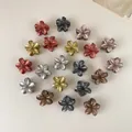 Colorful floral hair claws for women in shiny metallic finishes and elegant colors - Matte Metallic Color Flower