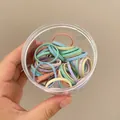 Elastici per capelli colorati per bambine in tonalità macaron in un barattolo - Grande / colori misti colorati