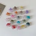 20-teiliges Set kleiner, lichtdurchlässiger Blumen-Haarklammern in pastellfarbenem Verlauf - Fünfblättrige Blume Mit Farbverlauf (20 Zufällig Ausgewählte Farben)