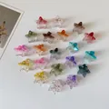 Set di mini fermagli per capelli a stella, resina sfumata trasparente multicolore per donne - Pentagramma Sfumato