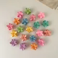 Lindas pinzas de flores mate en colores pastel para peinados de cabello fino - Flor Multicolor