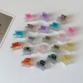 Mini pinze per capelli a forma di cuore, vari colori trasparenti e sfumature diverse - Rettangolo Sfumato