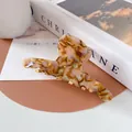Pink and brown marbled tortoiseshell hair claw clip for elegant hairstyles - Amber (Large Claw)