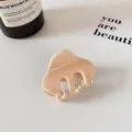 Simple peach pink minimalist claw clip for half-up hairstyles on home background - Pink (Small Claw)