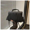 Sac à main noir gothique en forme de chauve-souris avec bandoulière réglable - Noir