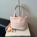Rosafarbene Bucket-Handtasche aus Oxford-Gewebe mit Logo und Umhängeriemen - Rosa Ohne Anhänger