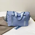 Sac de voyage bleu clair grande capacité pour sport et yoga avec bandoulière amovible - Bleu