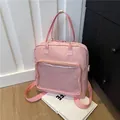 Roze multifunctionele rugzak met transparante netzak voor dagelijks casual gebruik - Roze