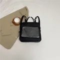 Zaino nero multiuso con ampia finestra trasparente e cinghie in nylon resistente - Nero