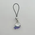 Simpatico ciondolo per telefono creatura marina viola con moschettone in argento - Sfumato Viola
