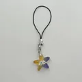 Ciondolo a stella sfumata gialla e viola con occhi per telefoni e fotocamere - Stella marina / Sfumatura Giallo e Viola