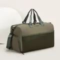 Sac de voyage vert olive avec poches filet et bandoulière réglable - Vert