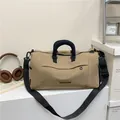 Bolso de viaje caqui de gran capacidad en tela Oxford con correa ajustable y asas - Caqui