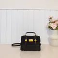 Women's black vintage patchwork backpack with gold studs and top handle detail - Black without Pendant