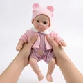 Bambola Reborn realistica da 12 pollici con maglione rosa e tutina floreale - Stile Set Floreale Rosa (12 Pollici YQ015 Piccolo Solido)