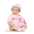 NPK Reborn Baby Puppe in rosa Elefanten-Outfit mit Flasche und Schnuller Spielzeug - Reborn-Puppe / Rosa / 40CM
