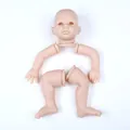 Five-piece unpainted reborn doll kit including head and limbs in soft vinyl material - Unpainted Mold Set / Flesh Pink / 50 cm