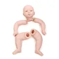 Onbeschilderde reborn babypop kit met hoofd en ledematen met realistische huidtexturen - 28 inch / Huidskleur