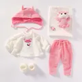Detailed six-piece pink fox theme doll clothing set with hat and matching accessories - 6-Piece Set / Fox Style (Fig 8) / 45-55cm