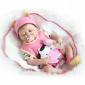 48cm lifelike silicone reborn baby doll in pink panda outfit with accessories - Pink Cow Romper Style (1630 Cow) / 48cm