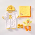 Kleidungset für 55cm Reborn-Puppen mit Entenmotiv und passendem Zubehör im Set enthalten - Ente-Stil (Abb. 5)