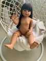 Macro detail of a 70cm realistic child mannequin doll with joints and brown hair - Standard Style (1) / 1 / 70 cm