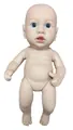 Realistic 12-inch vinyl reborn baby doll with blue eyes and lifelike skin textures - Blue Eyes and Open Mouth Style