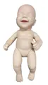 12-inch realistic full silicone reborn baby doll with closed eyes and smiling face - Closed Eyes and Light Skin Style