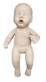 Sleeping reborn baby doll 12 inch lifelike silicone newborn vinyl doll variant - Closed Eyes and Smiling Pink Skin Style