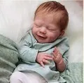 22 inch full body silicone reborn baby doll wearing mint green lace-up outfit - Simple Painting 5(2005) / 55cm Silicone Body Boy