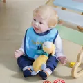 55cm lifelike reborn baby boy doll with golden curls holding a yellow plush toy - 55 cm / As Shown